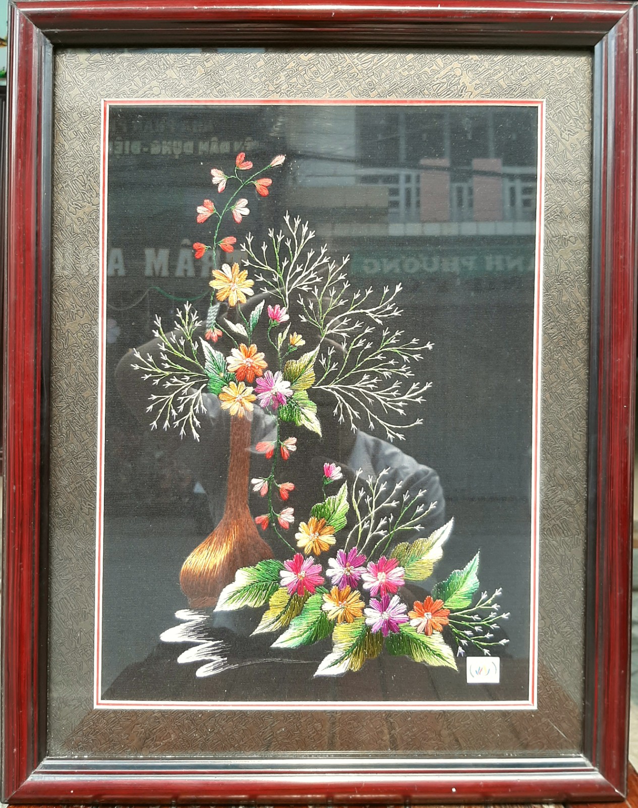 Ảnh của Tranh thêu Hoa cúc chuỗi (45cm x 60cm)