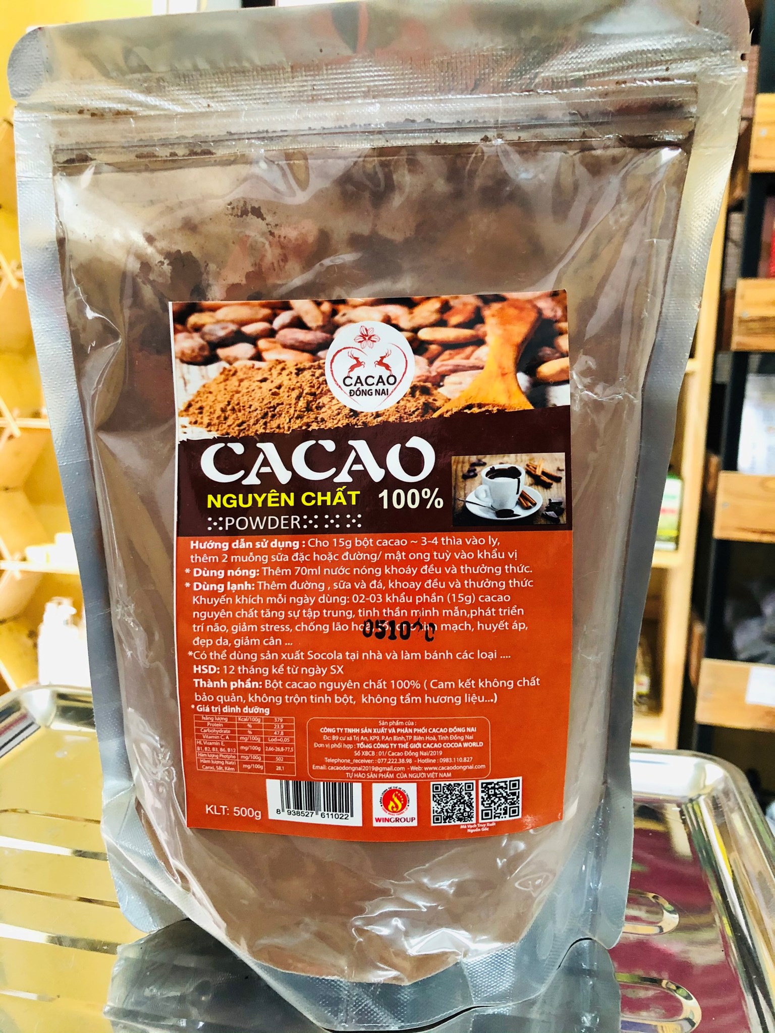 Ảnh của Cacao nguyên chất (500g/Túi)
