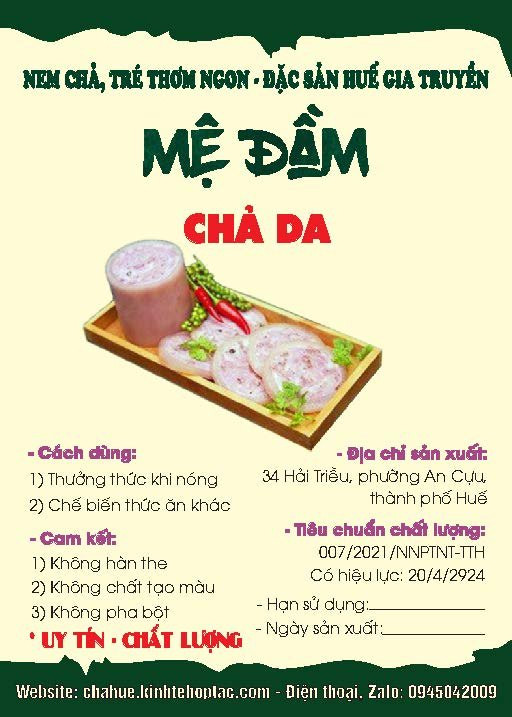 Ảnh của 500g Chả Da - Chả Mệ Đầm - Đặc sản Huế