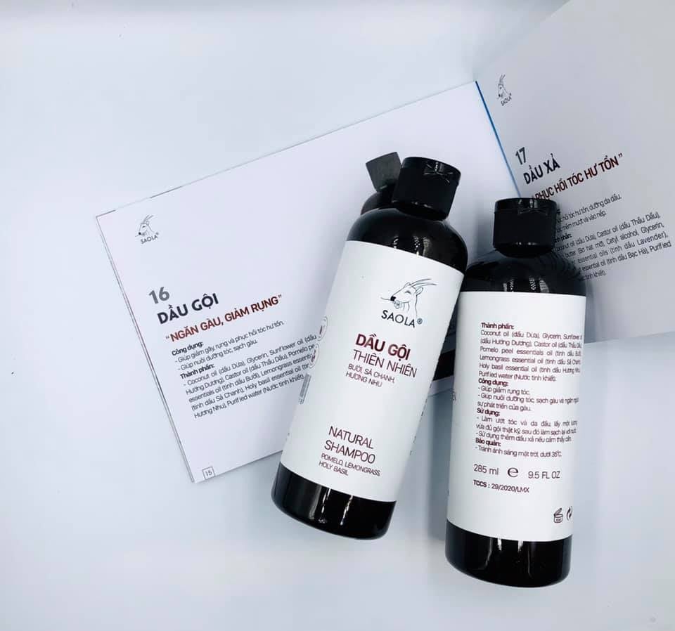 Ảnh của Dầu gội đầu tinh dầu SAOLA, Ngăn gàu, giảm ngứa, giảm rụng tóc, kích thích mọc tóc, giữ tóc chắc khỏe tự nhiên