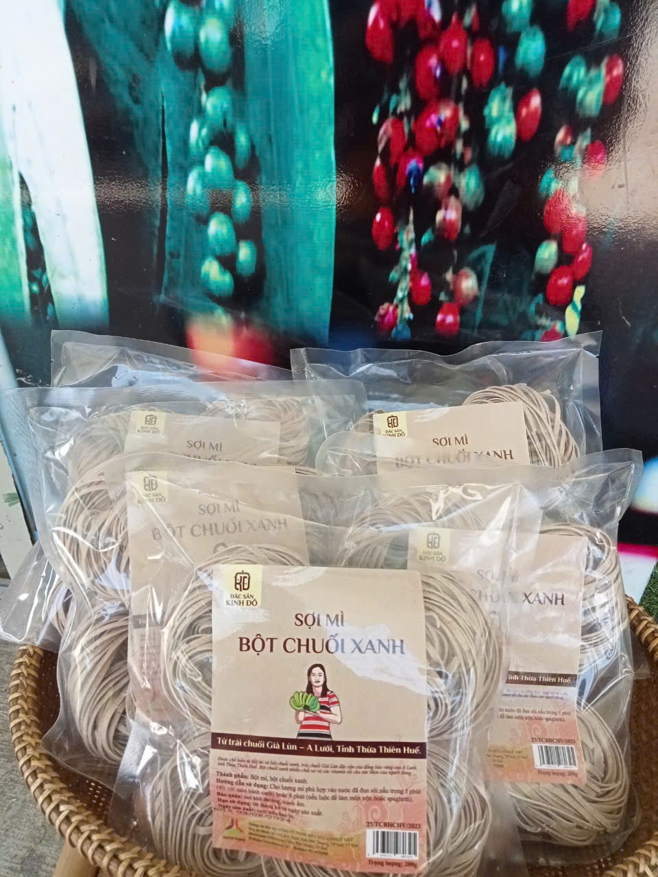 Ảnh của Sợi mì bột chuối xanh A Lưới (túi)