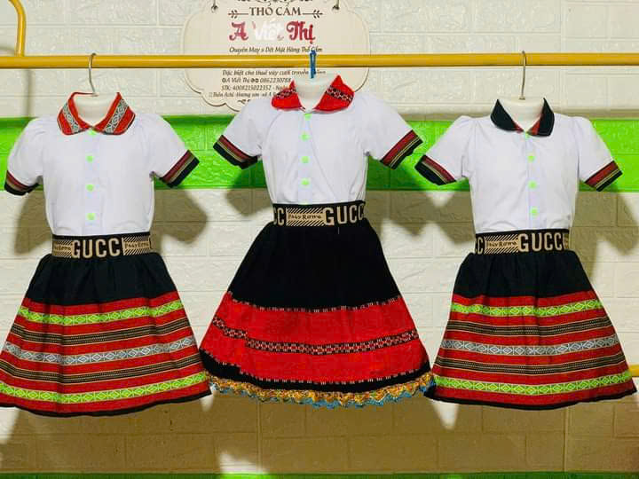 Ảnh của Váy học sinh phối vải dèng ASo (bộ)