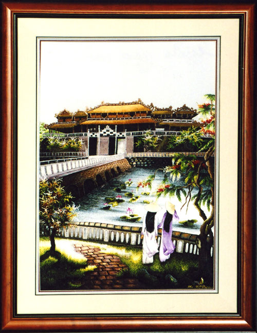 Ảnh của Tranh thêu Chiều Ngọ Môn (55x75cm) - Mã số NM1